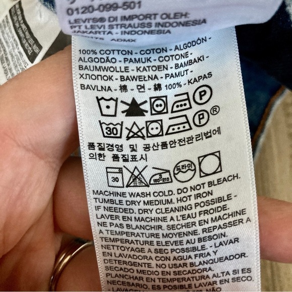 Levi’s 501 Button Fly Roll Cuff Jean Shorts Size 26 - Picture 5 of 10